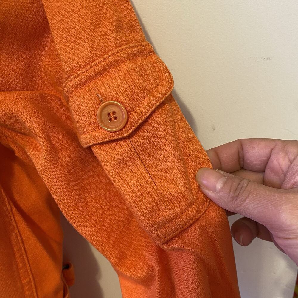 JonesNewYorkSport Jacket Women S Utility Chores Barn Work Outdoor Orange Canvas - Picture 8 of 10